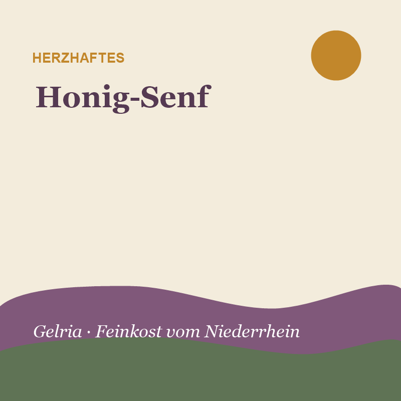 Honig-Senf mit Niederrhein-Honig, 200 ml