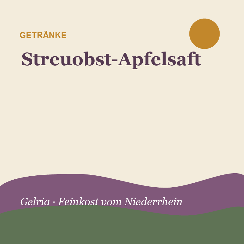 Streuobst-Apfelsaft naturtrüb, 1 L